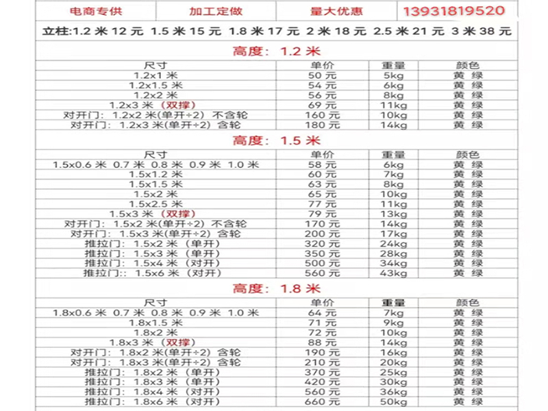 车距离离网报价单